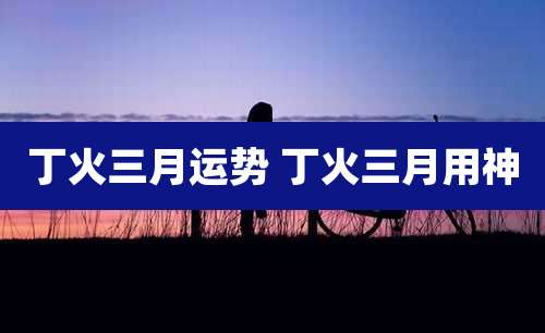 丁火三月运势 丁火三月用神