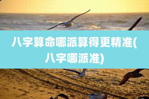 八字算命哪派算得更精准(八字哪派准)