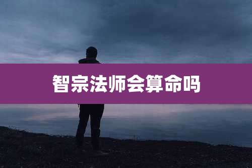 智宗法师会算命吗