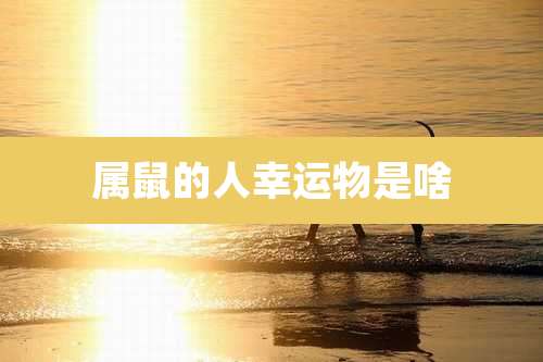 属鼠的人幸运物是啥