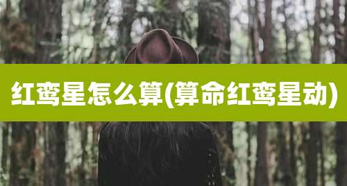红鸾星怎么算(算命红鸾星动)