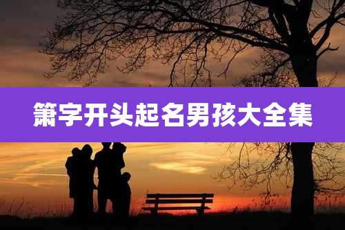 箫字开头起名男孩大全集