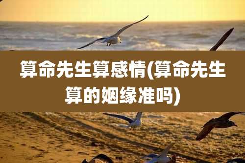 算命先生算感情(算命先生算的姻缘准吗)