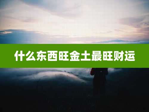什么东西旺金土最旺财运