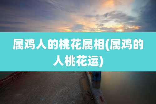 属鸡人的桃花属相(属鸡的人桃花运)