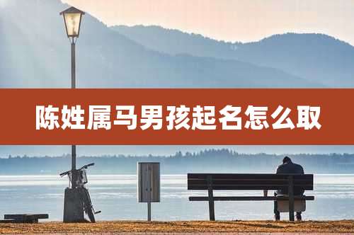 陈姓属马男孩起名怎么取