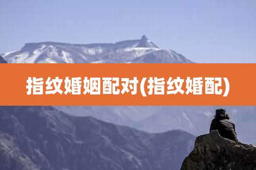 指纹婚姻配对(指纹婚配)