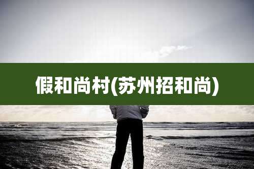 假和尚村(苏州招和尚)