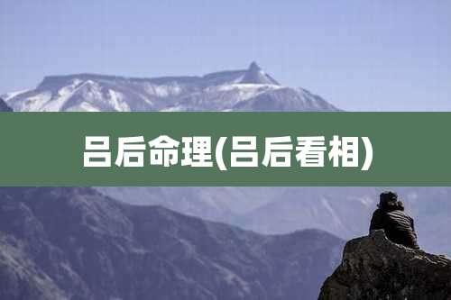 吕后命理(吕后看相)