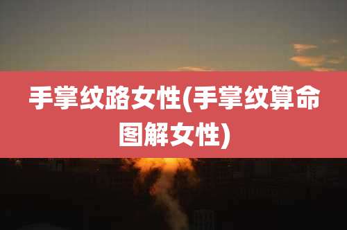 手掌纹路女性(手掌纹算命图解女性)