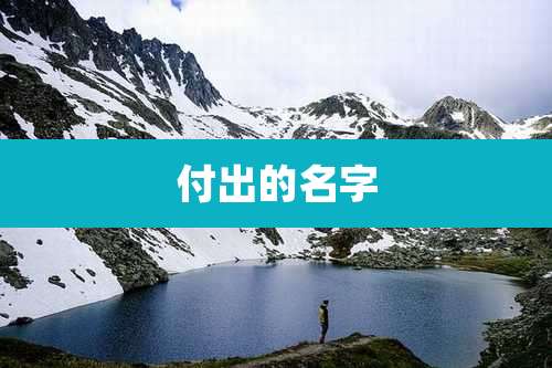 付出的名字