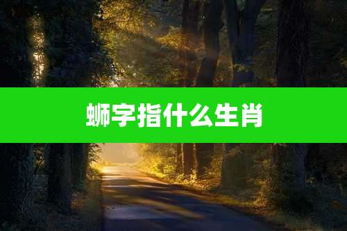蛳字指什么生肖