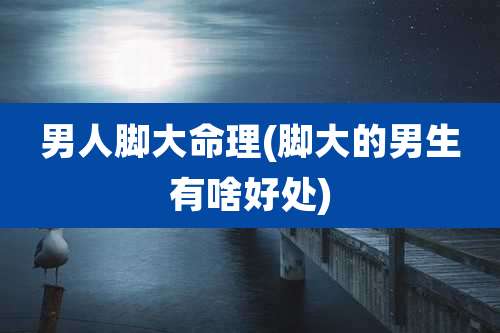 男人脚大命理(脚大的男生有啥好处)