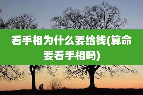 看手相为什么要给钱(算命要看手相吗)