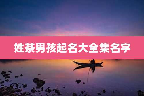 姓茶男孩起名大全集名字