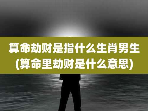 算命劫财是指什么生肖男生(算命里劫财是什么意思)