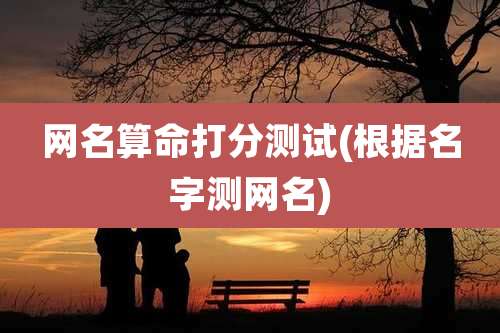 网名算命打分测试(根据名字测网名)