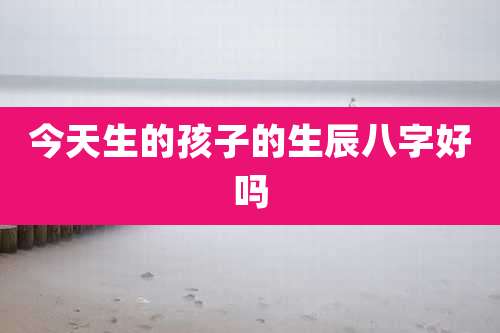 今天生的孩子的生辰八字好吗