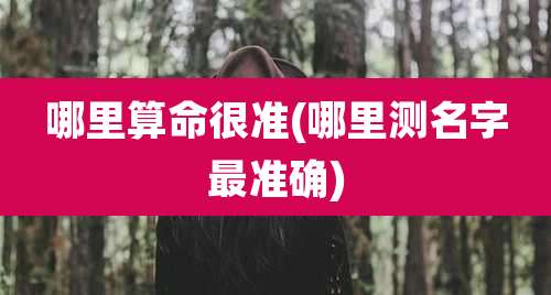 哪里算命很准(哪里测名字最准确)