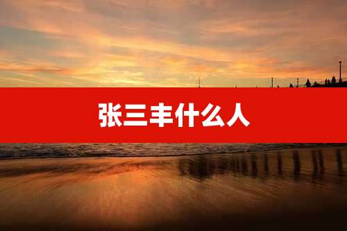 张三丰什么人