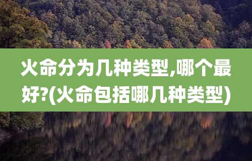 火命分为几种类型,哪个最好?(火命包括哪几种类型)