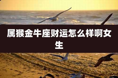 属猴金牛座财运怎么样啊女生