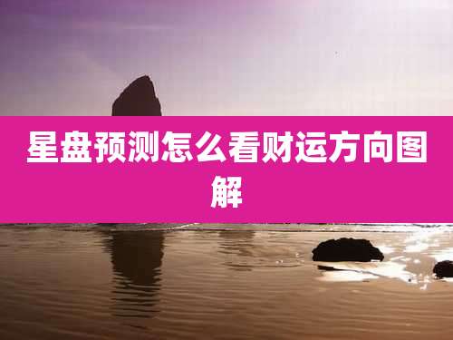 星盘预测怎么看财运方向图解