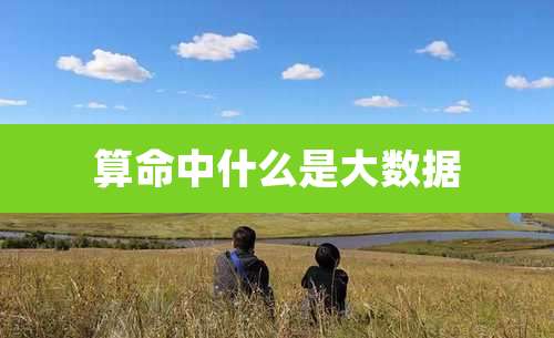 算命中什么是大数据