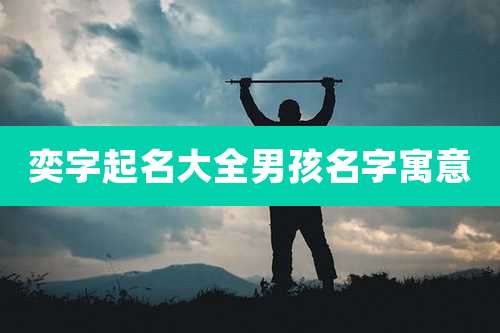 奕字起名大全男孩名字寓意