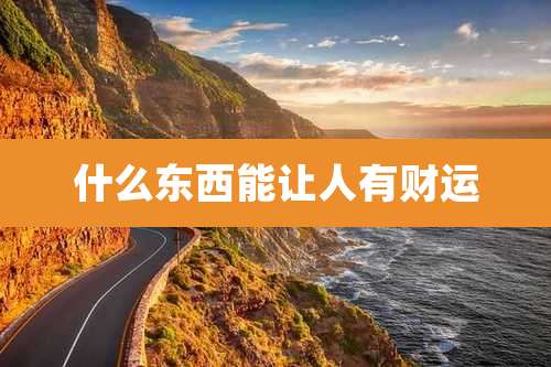 什么东西能让人有财运