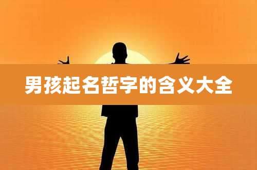 男孩起名哲字的含义大全