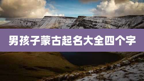 男孩子蒙古起名大全四个字