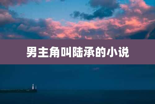 男主角叫陆承的小说