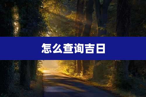 怎么查询吉日