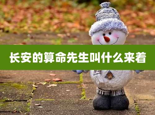 长安的算命先生叫什么来着