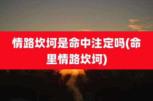 情路坎坷是命中注定吗(命里情路坎坷)