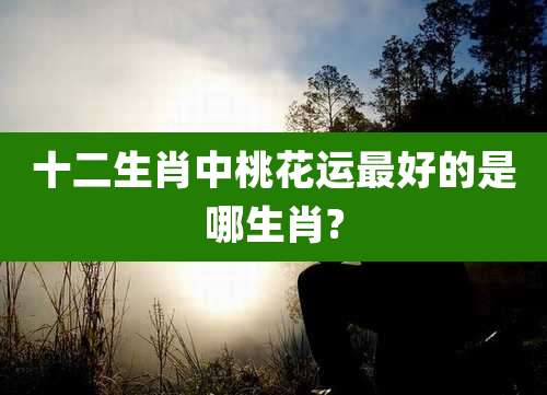 十二生肖中桃花运最好的是哪生肖?