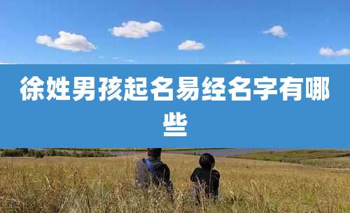 徐姓男孩起名易经名字有哪些