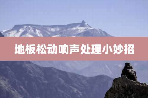 地板松动响声处理小妙招