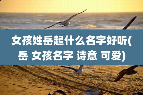 女孩姓岳起什么名字好听(岳 女孩名字 诗意 可爱)