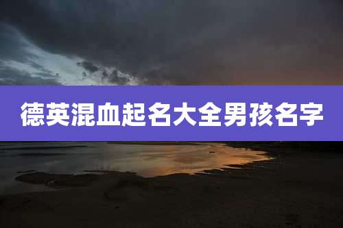 德英混血起名大全男孩名字