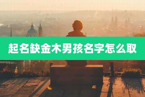 起名缺金木男孩名字怎么取