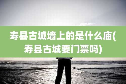 寿县古城墙上的是什么庙(寿县古城要门票吗)