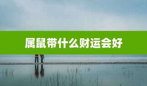 属鼠带什么财运会好