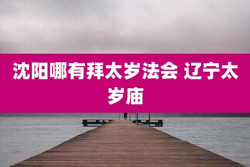 沈阳哪有拜太岁法会 辽宁太岁庙