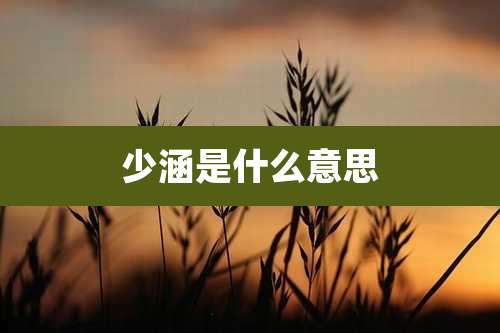 少涵是什么意思
