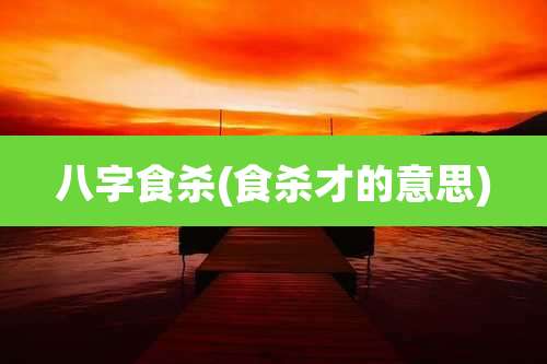 八字食杀(食杀才的意思)