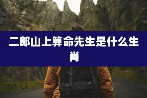 二郎山上算命先生是什么生肖