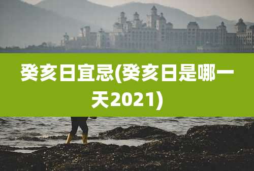 癸亥日宜忌(癸亥日是哪一天2021)