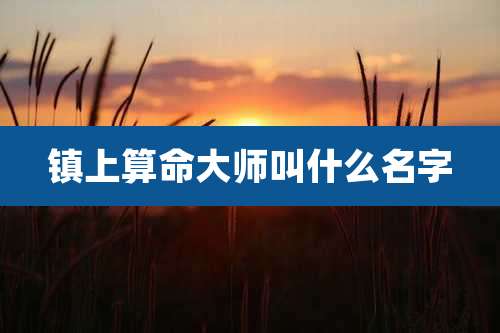 镇上算命大师叫什么名字